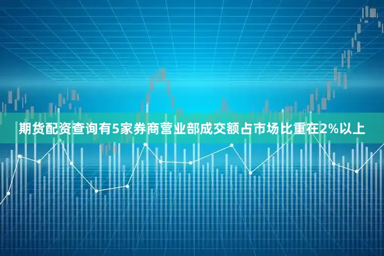 期货配资查询有5家券商营业部成交额占市场比重在2%以上