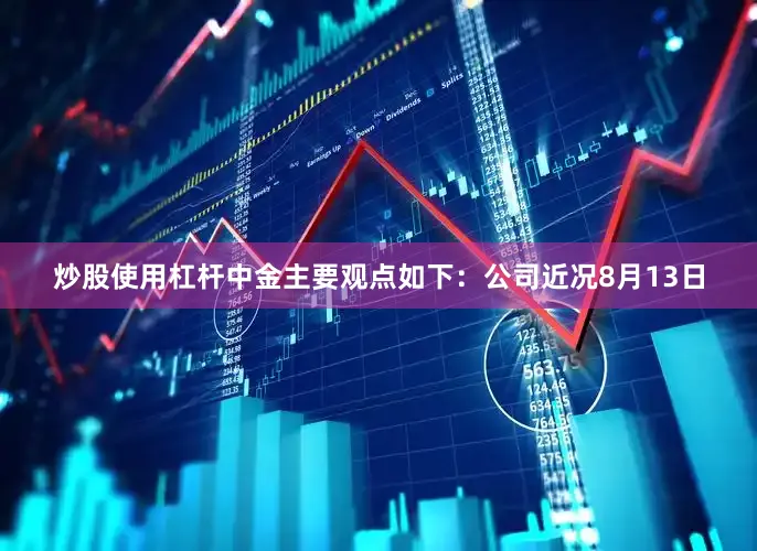 炒股使用杠杆　　中金主要观点如下：　　公司近况　　8月13日
